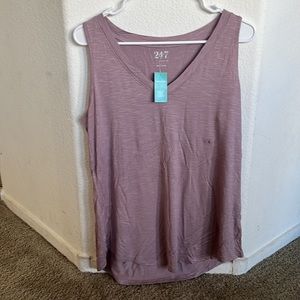 NWT 24/7 by Maurices Purple Short Sleeve Blouse